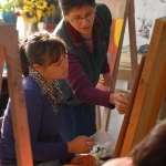 La lecțiile de pictură cu Elena Samburic